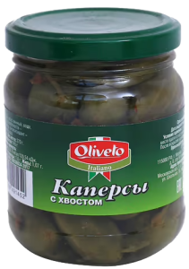 Каперсы в уксусе плоды с черенком 15 18 СТЕКЛО 0,28 л